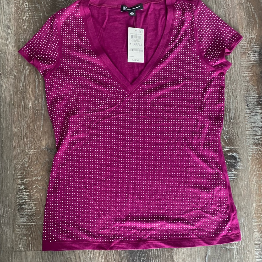 NWT INC embellished autumn berry t-shirt